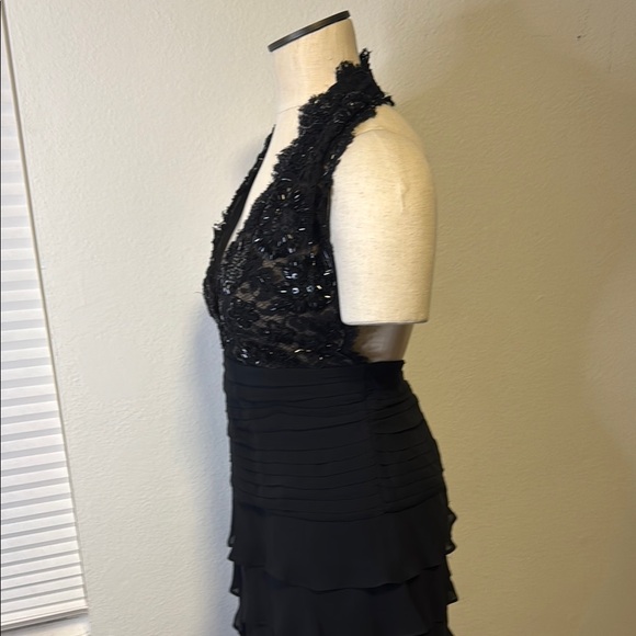 Tadashi Elegant Black Lace Halter Dress - Picture 4 of 6